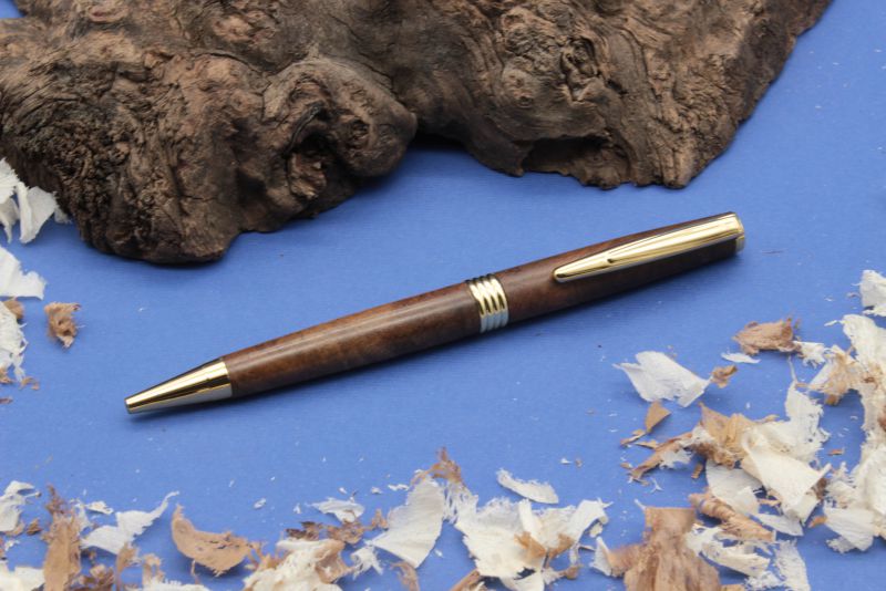 Stylo bille Ellipse loupe de Noyer noir