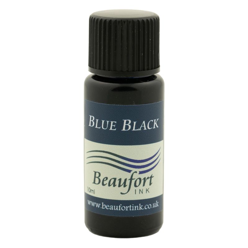 Bottled fountain pen ink by Beaufort SAMPLE size 10 mL - Blue Black