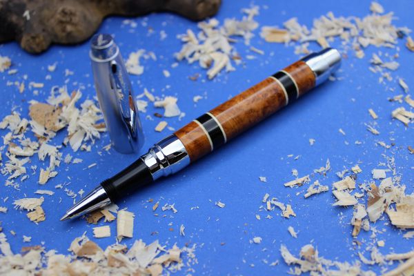 Rollerball pen the Editor with Ambon burl